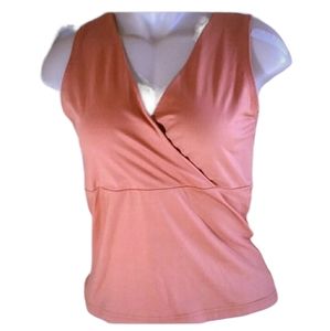 Hennes Brick Red Orange Stretch Sleeveless Shirt